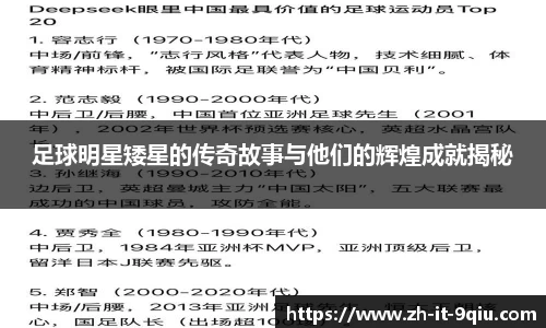 足球明星矮星的传奇故事与他们的辉煌成就揭秘